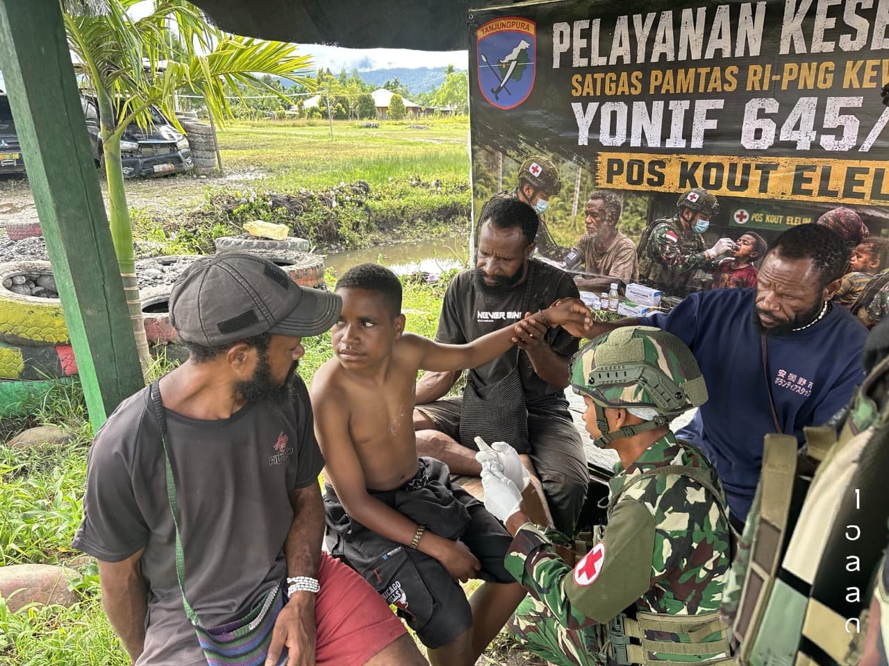 kegiatan teritorial Satgas Yonif 645/GTY di Yalimo. - thewasesanews.com