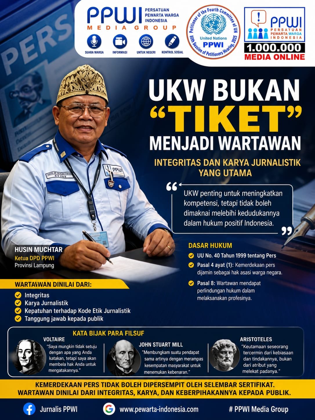 PPWI: Sertifikat UKW Bukan Syarat Wartawan Secara Legal. - thewasesanews.com