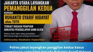 Polres Jakut Layangkan Panggilan Kedua Kasus Penggelapan Uang Klien. - thewasesanews.com