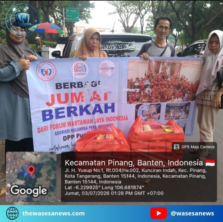 Berbagi Nasi Kotak FWJ Indonesia di Tangerang Kota. - thewasesanews.com