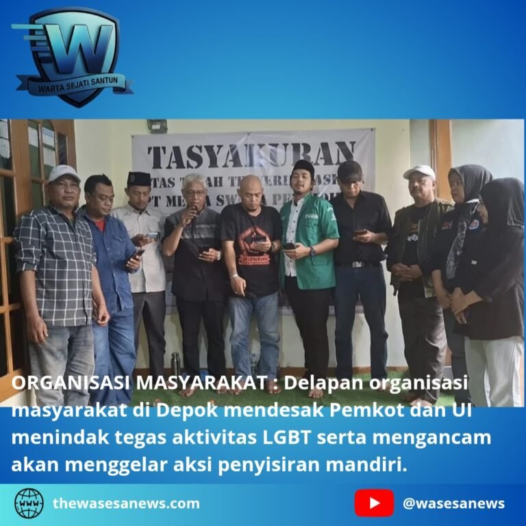 Aliansi Elemen Masyarakat Nyatakan Depok Darurat LGBT. - thewasesanews.com