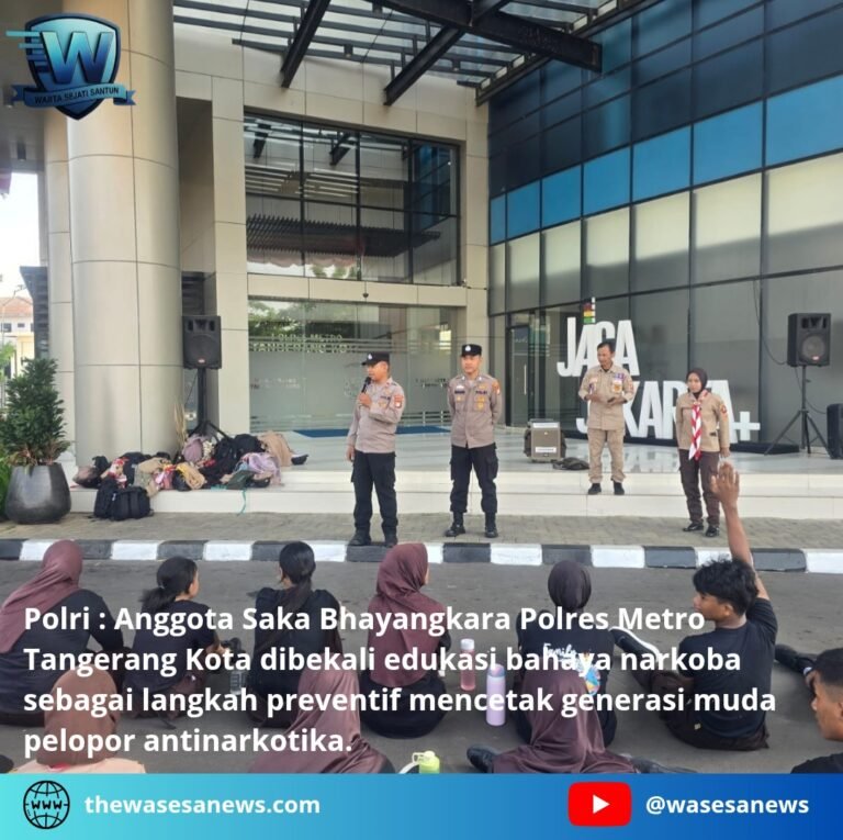 Saka Bhayangkara Polres Metro Tangerang Kota Diedukasi Bahaya Narkoba. - thewasesanews.com