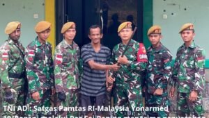 Satgas Yonarmed 19 Bogani Terima Senjata Api Warga Sambas. - thewasesanews.com