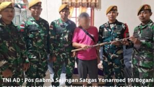 Satgas Yonarmed 19 Bogani Terima Senjata Api di Sambas. - thewasesanews.com