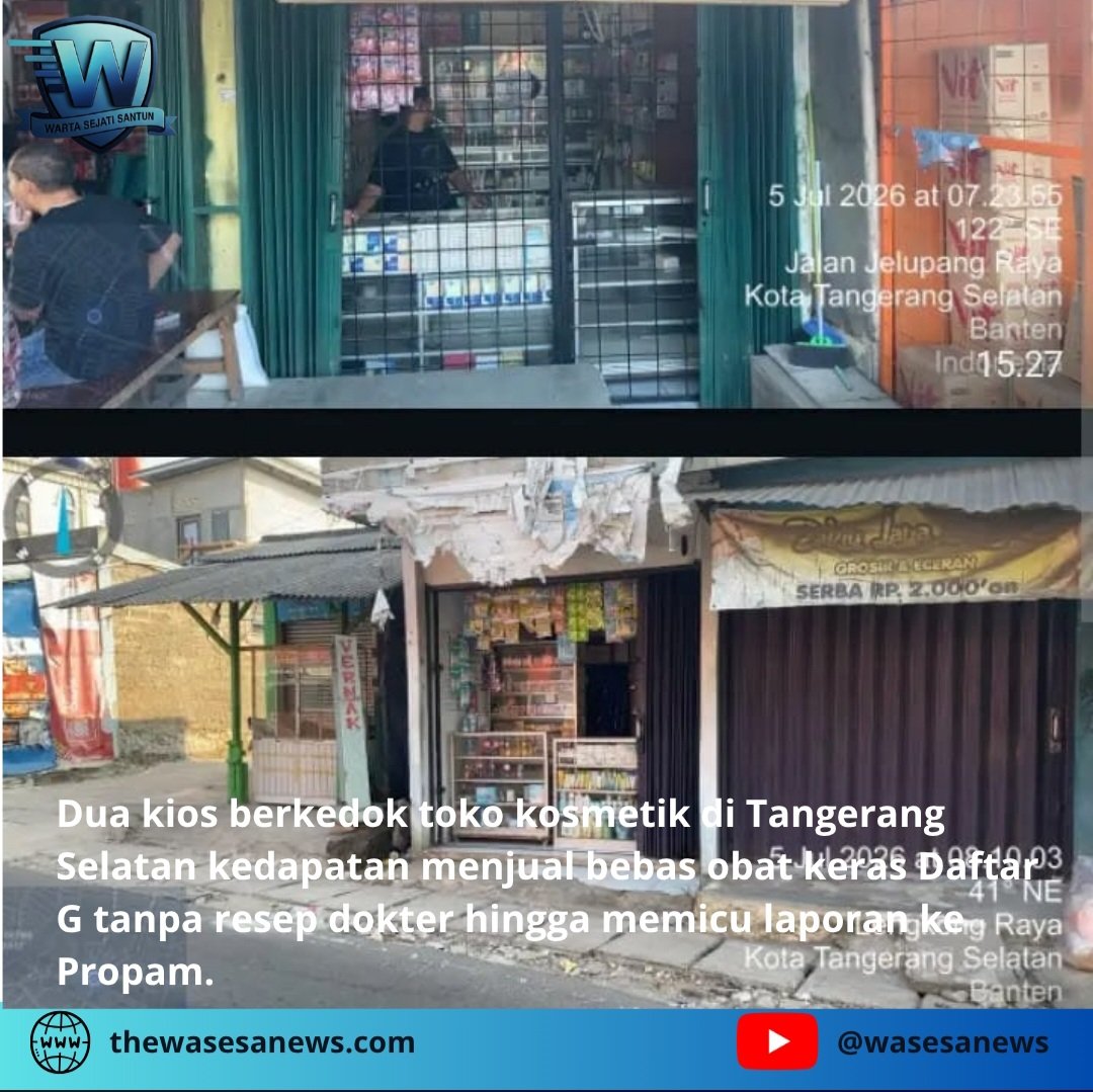 Kios Kosmetik Jual Obat Daftar G di Tangsel. - thewasesanews.com