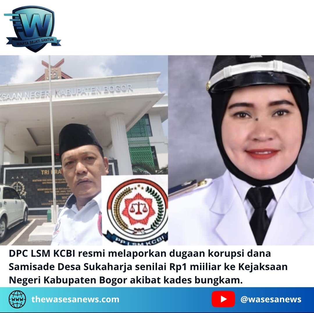 LSM KCBI Laporkan Dugaan Korupsi Samisade Sukaharja. - thewasesanews.com