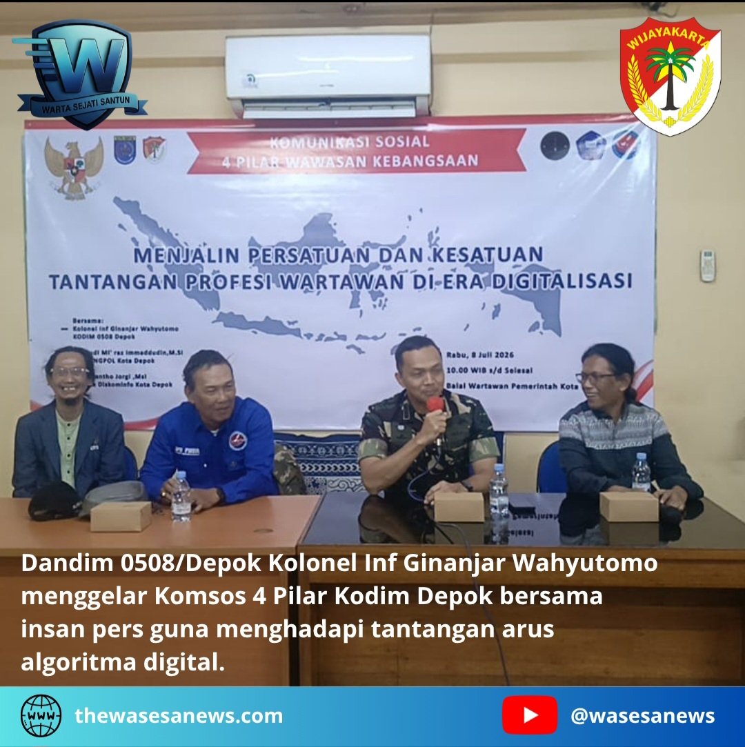 Komsos 4 Pilar Kodim Depok Perkuat Sinergi Insan Pers. - thewasesanews.com