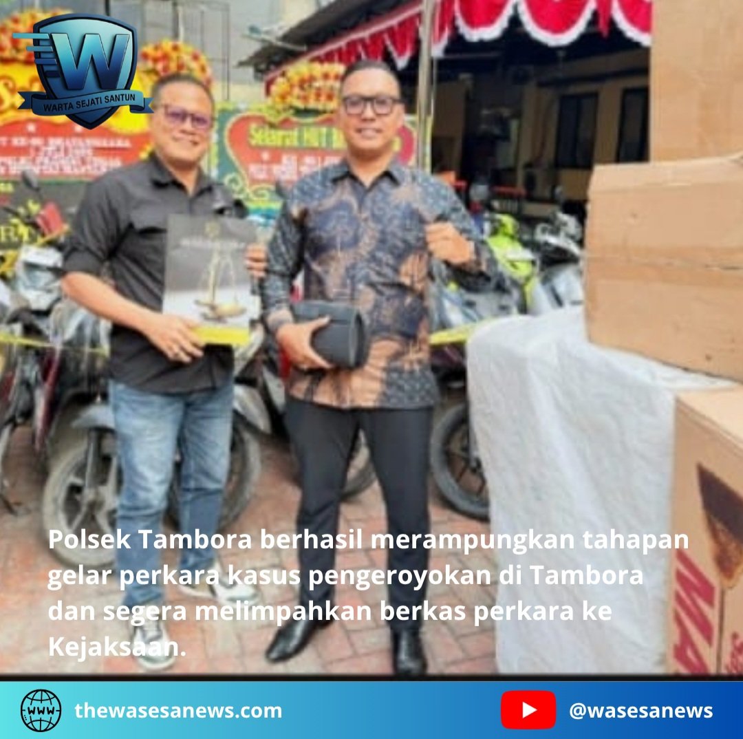 Kasus Pengeroyokan di Tambora Siap Dilimpahkan ke Kejaksaan. - thewasesanews.com