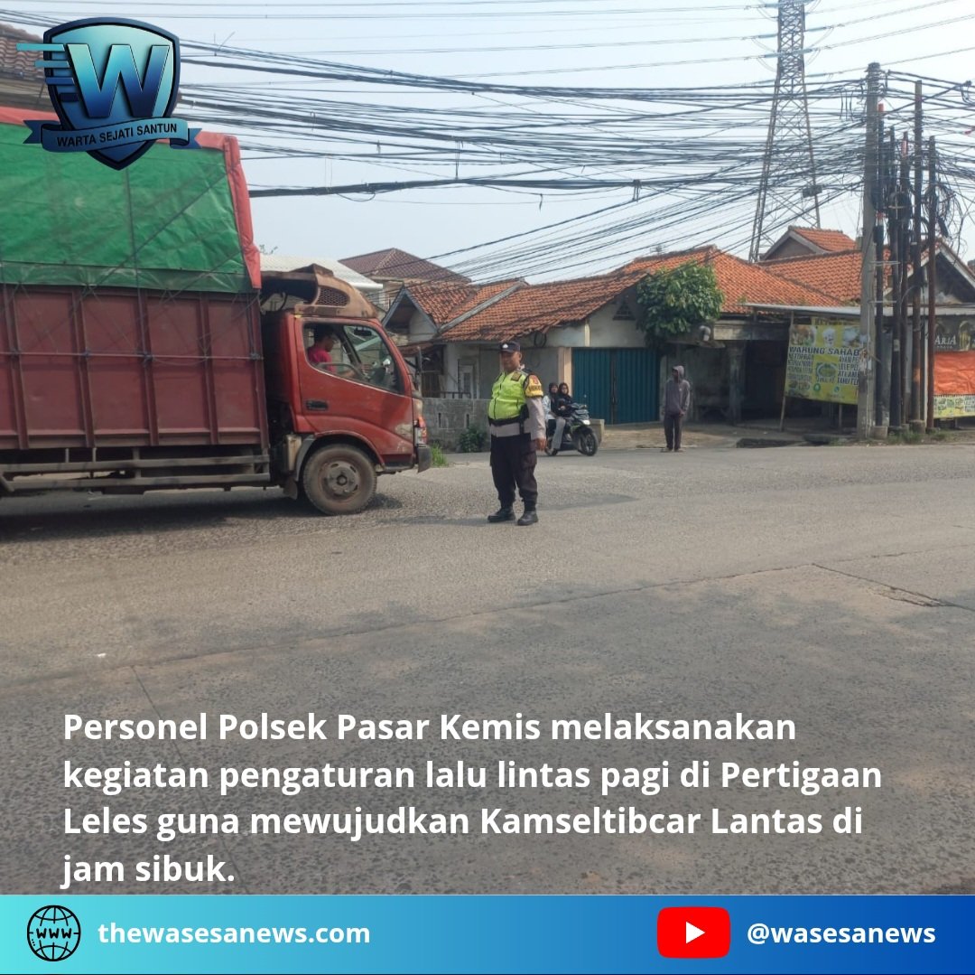 Pengaturan Lalu Lintas Pagi Polsek Pasar Kemis Urai Kemacetan. - thewasesanews.com