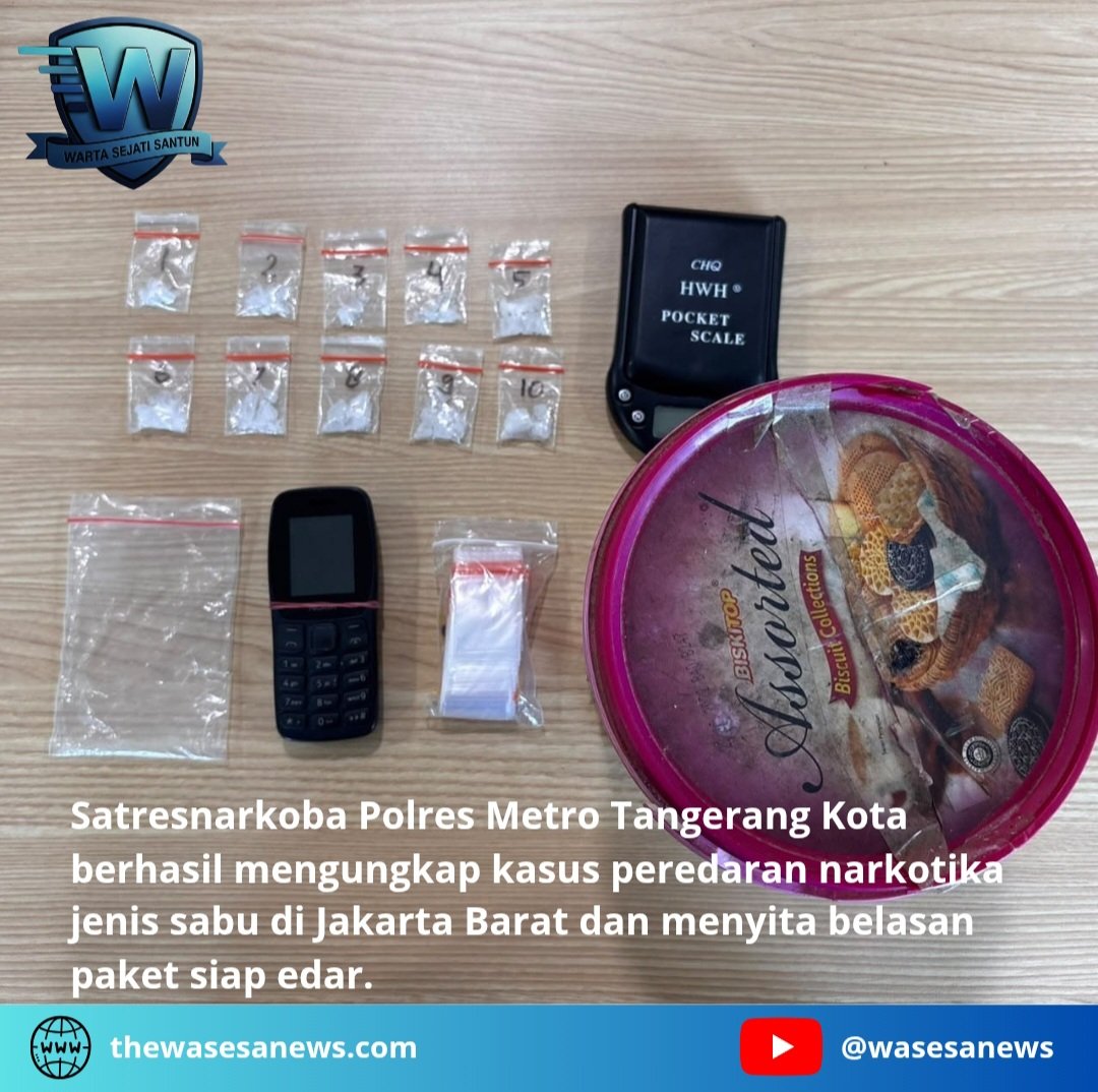 Kasus Peredaran Narkotika Jenis Sabu Diungkap Polres Tangkot. - thewasesanews.com