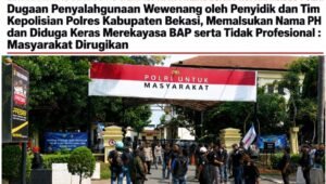 Penyalahgunaan Wewenang Polres Metro Bekasi Dilaporkan ke Propam. - thewasesanews.com