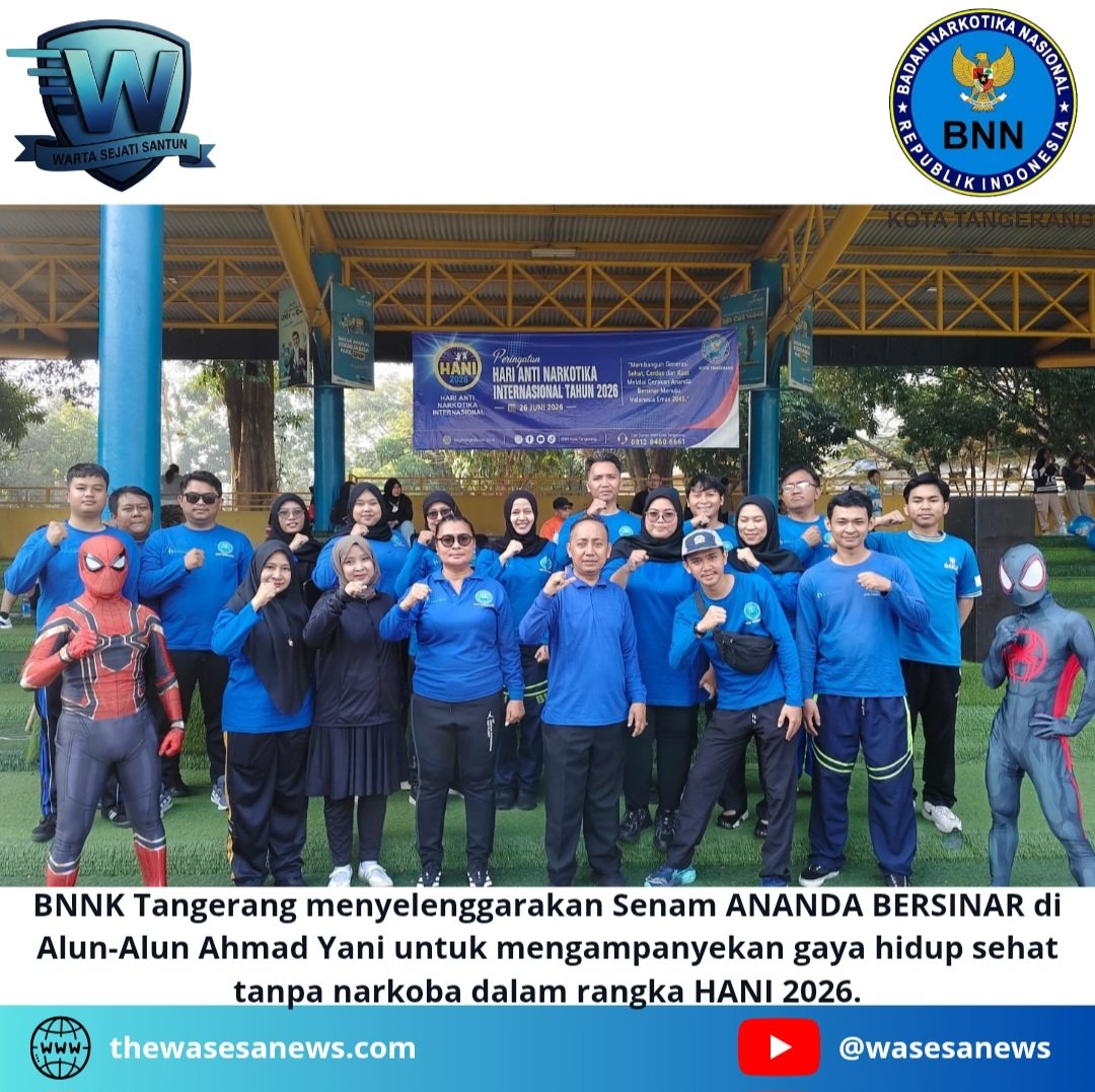 Senam ANANDA BERSINAR Kampanye Hidup Sehat BNNK Tangerang. - thewasesanews.com