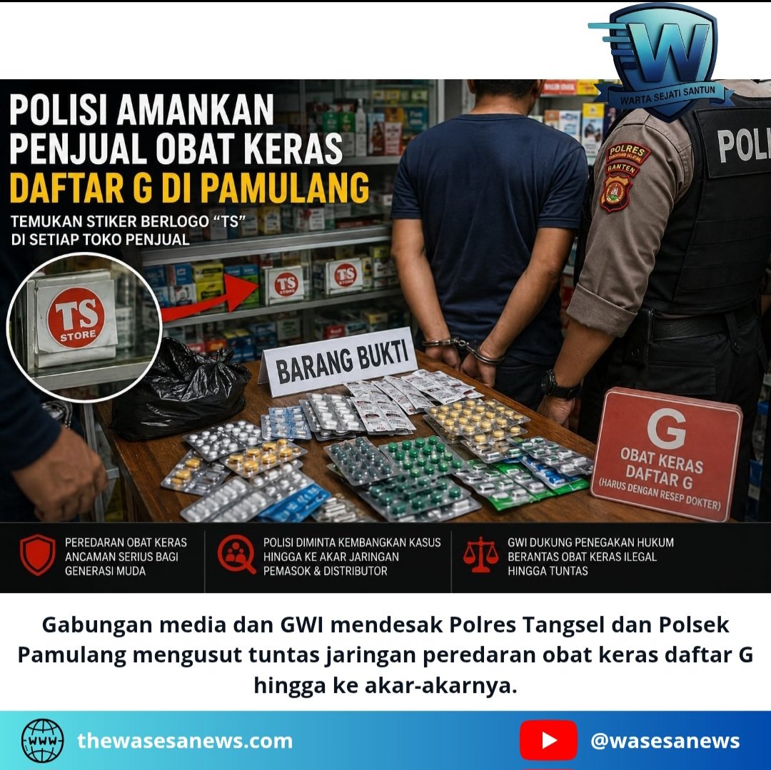 Usut Jaringan Peredaran Obat Keras Daftar G di Pamulang. - thewasesanees.com