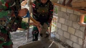 Satgas Yonif 645 GTY Bangun Klasis Di Kurima Yahukimo. - thewasesanews.com