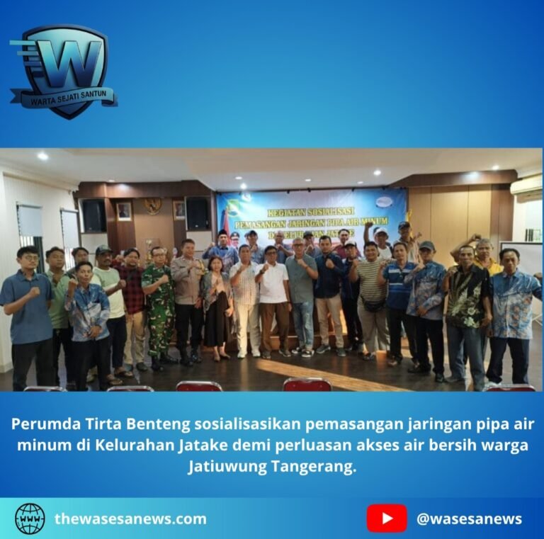Pemasangan Jaringan Pipa Air Minum di Kelurahan Jatake. - thewasesanews.com