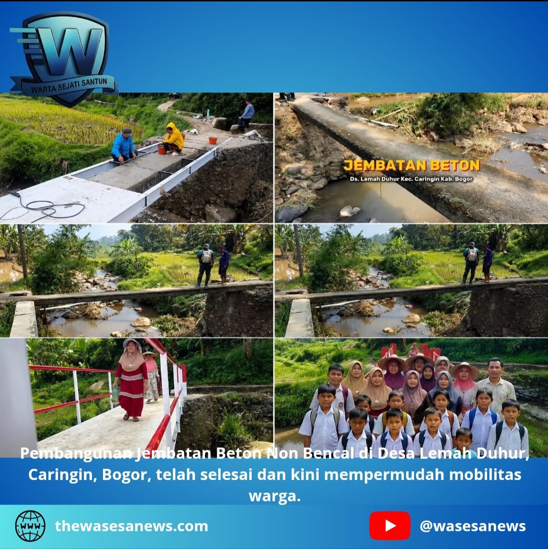 Jembatan Beton Non Bencal Lemah Duhur Selesai Dibangun. - thewasesanews.com