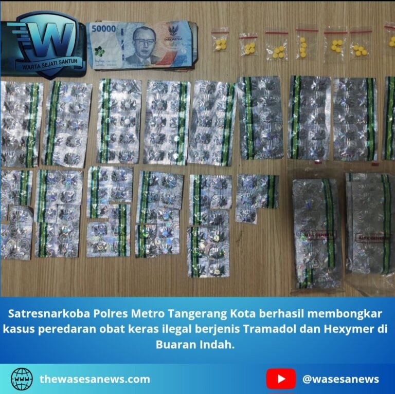 Polres Metro Tangerang Kota Bongkar Peredaran Obat Keras Ilegal. - thewasesanews.com