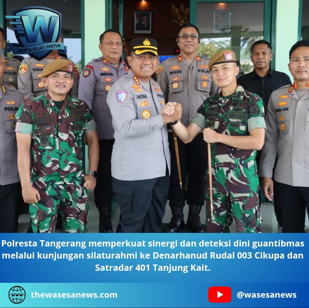 Sinergi Polresta Tangerang dengan Denarhanud dan Satradar. - thewasesanews.com