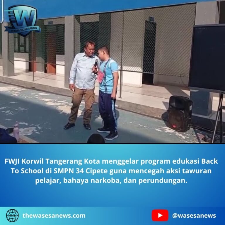 Edukasi FWJI Tangerang Kota di SMPN 34. - thewasesanews.com