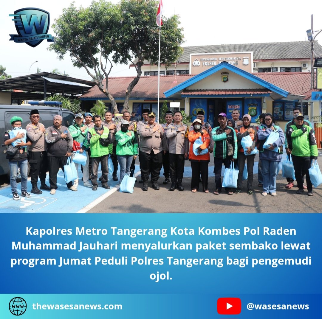 Program Jumat Peduli Polres Tangerang untuk Ojol. - thewasesanews.com