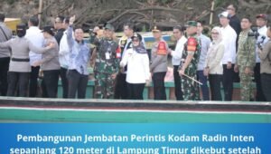 Jembatan Perintis Kodam Radin Inten Rampung. - thewasesanews.com