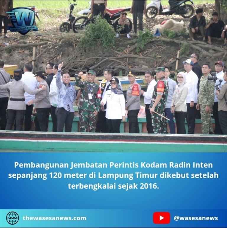 Jembatan Perintis Kodam Radin Inten Rampung. - thewasesanews.com