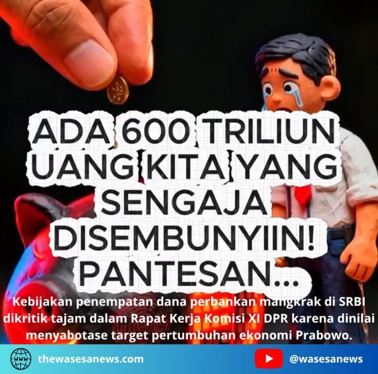 Dana Perbankan Mangkrak Rp600 Triliun Diduga Sabotase Target Ekonomi Prabowo. - thewasesanees.com