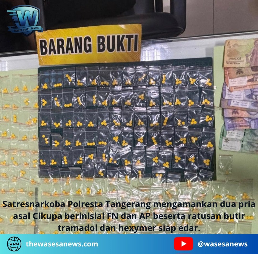 Dua Pengedar Obat Keras Ilegal di Tangerang Ditangkap. - thewasesanews.com