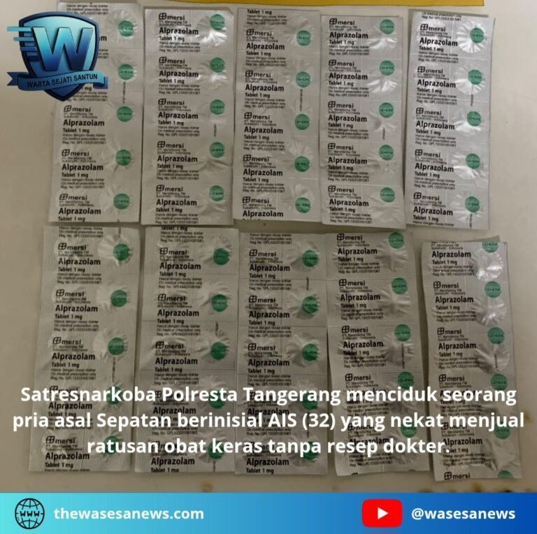 Pengedar Obat Keras di Sepatan Diringkus Polresta Tangerang. - thewasesanews.com