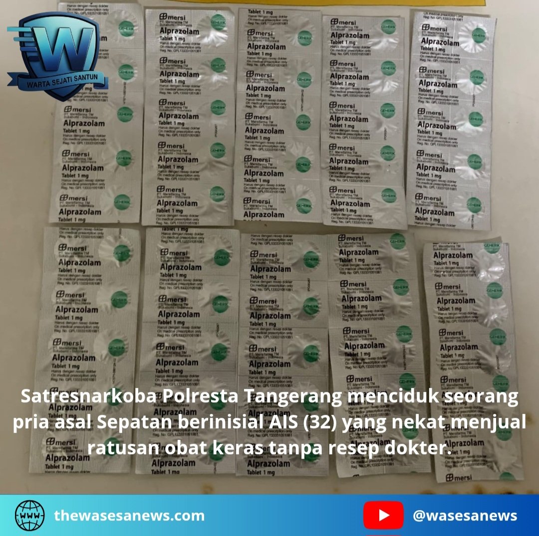 Pengedar Obat Keras di Sepatan Diringkus Polresta Tangerang. - thewasesanews.com