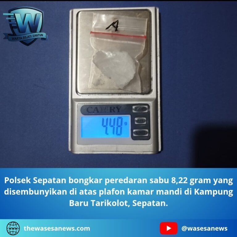 Polsek Sepatan Bongkar Peredaran Sabu 822 Gram. - thewasesanews.com