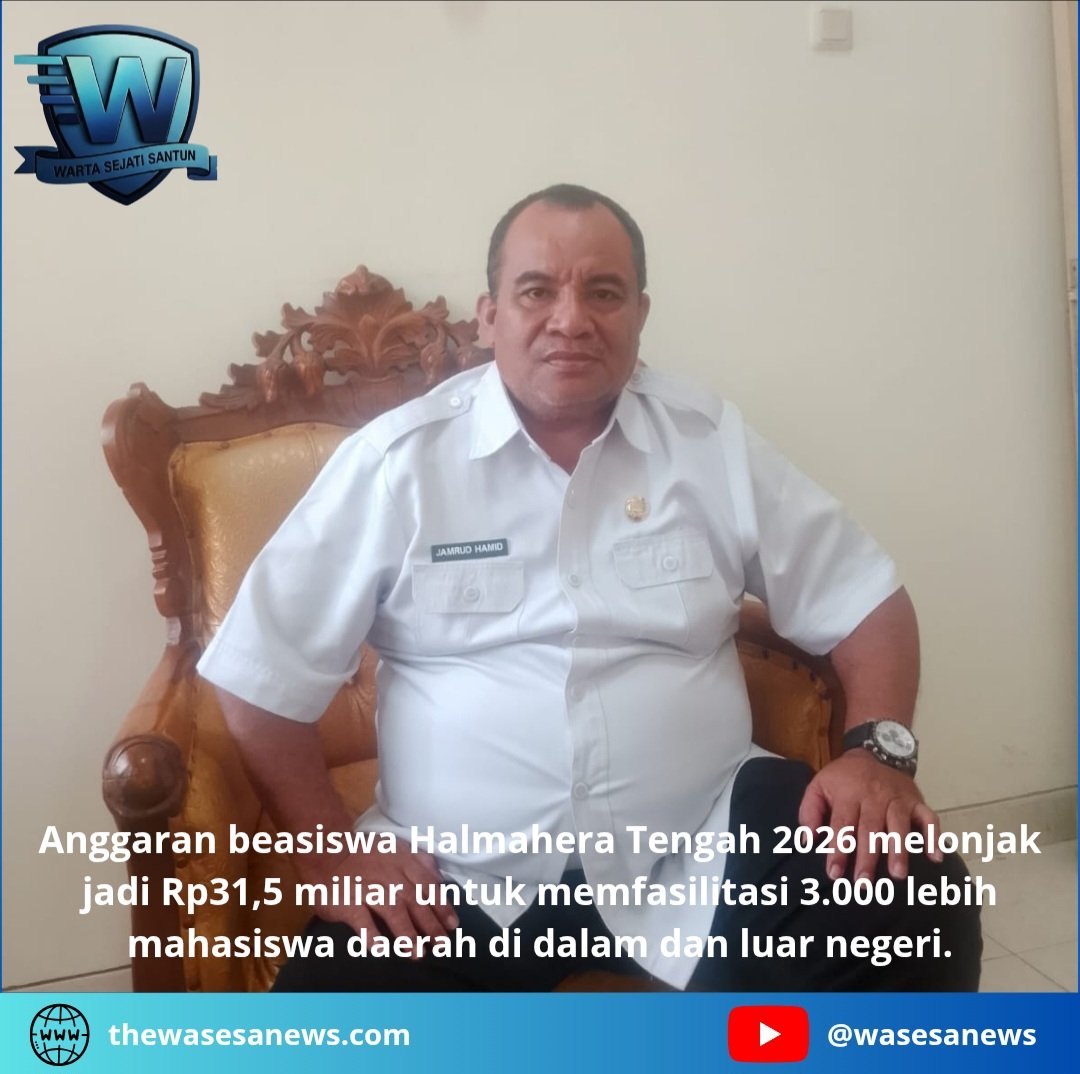 Anggaran Beasiswa Halmahera Tengah 2026. - thewasesanews.com