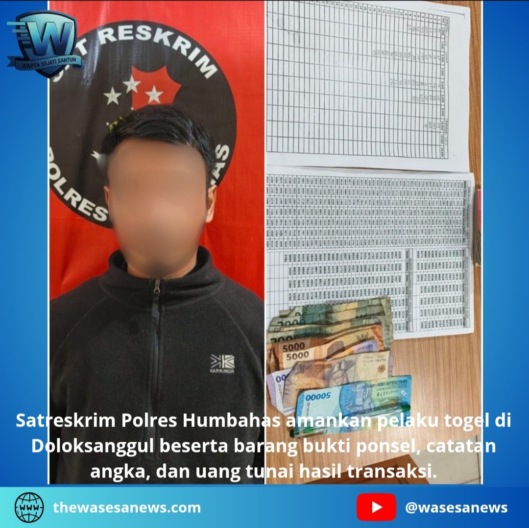 Satreskrim Polres Humbahas Amankan Pelaku Togel. - thewasesanews.com