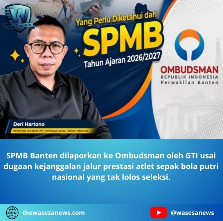 SPMB Banten Dilaporkan ke Ombudsman Kasus Atlet Berprestasi. - thewasedanews.com