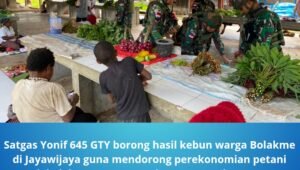 Satgas Yonif 645 GTY Borong Hasil Kebun Warga. - thewasedanews.com