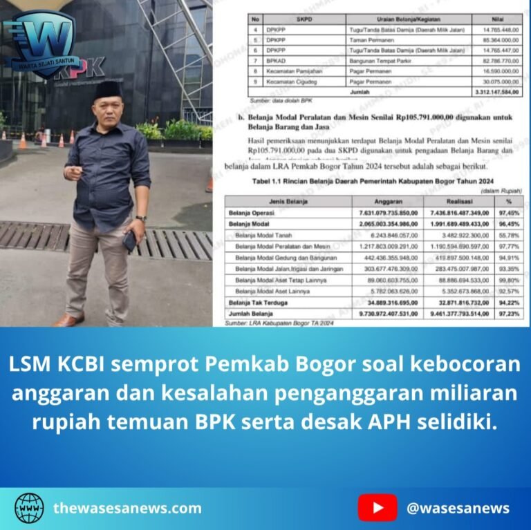 LSM KCBI Semprot Pemkab Bogor Soal Kebocoran Anggaran. - thewasesanews.com