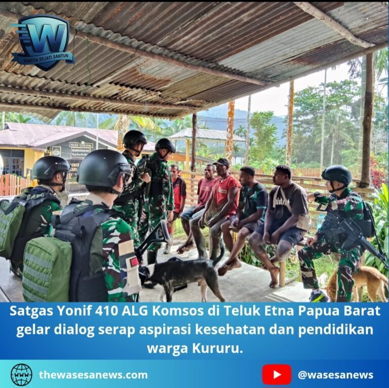 Satgas Yonif 410 ALG Komsos di Teluk Etna Papua Barat. - thewasesanews.com