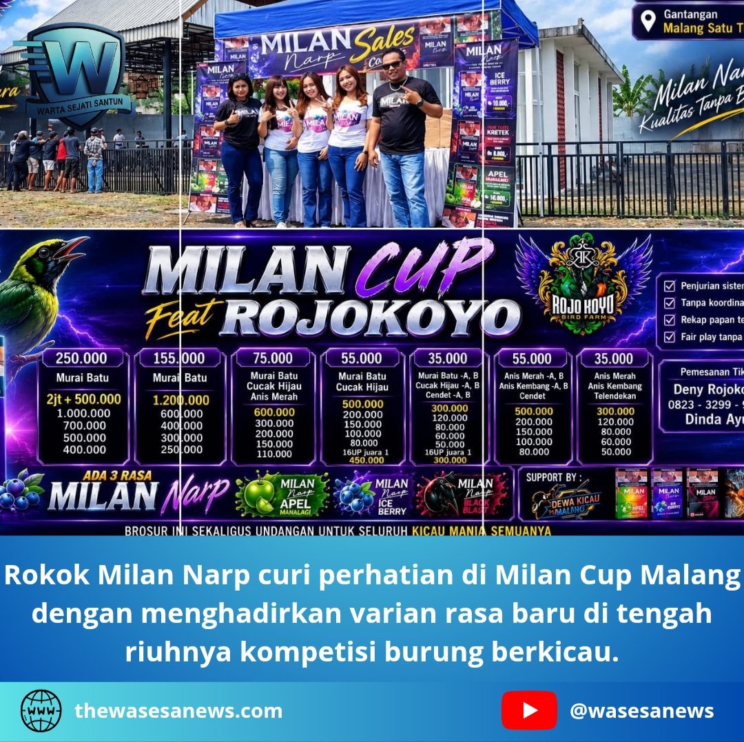 Rokok Milan Narp Curi Perhatian di Milan Cup Malang. - thewasesanews.com