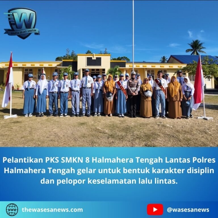 Pelantikan PKS SMKN 8 Halmahera Tengah Lantas Polres. - thewasesanews.com