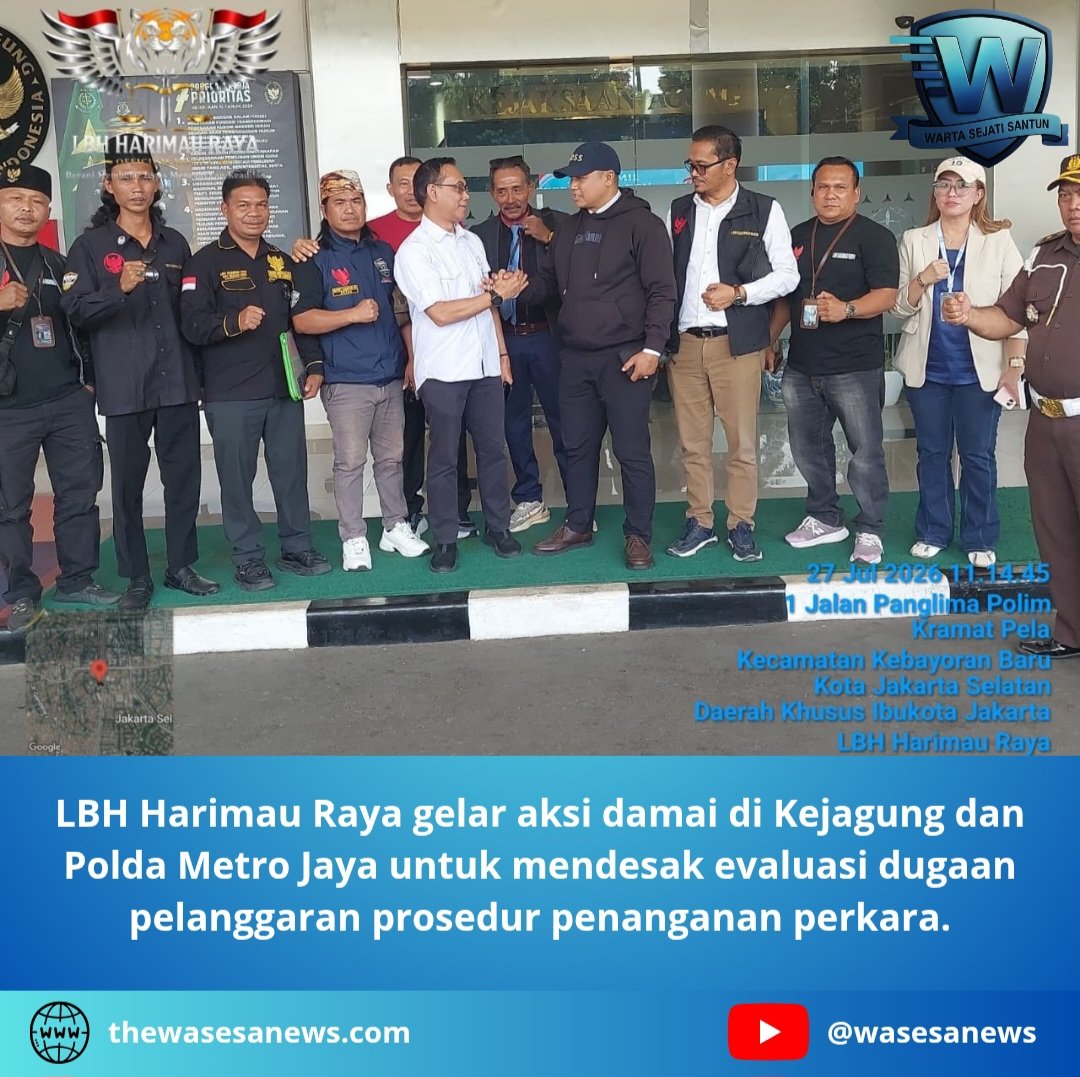 LBH Harimau Raya Gelar Aksi Damai. - thewasesanews.com