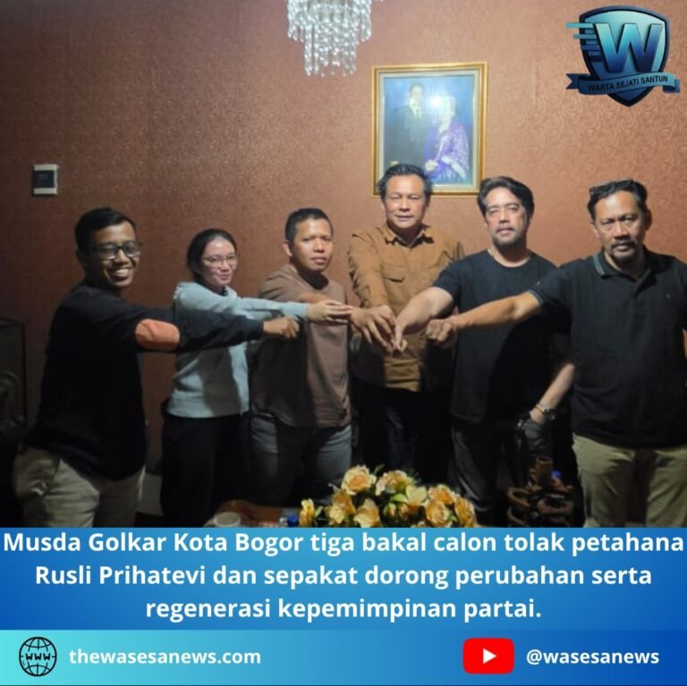 Musda Golkar Kota Bogor Tiga Bakal Calon Tolak Petahana. - thewasesanews.com