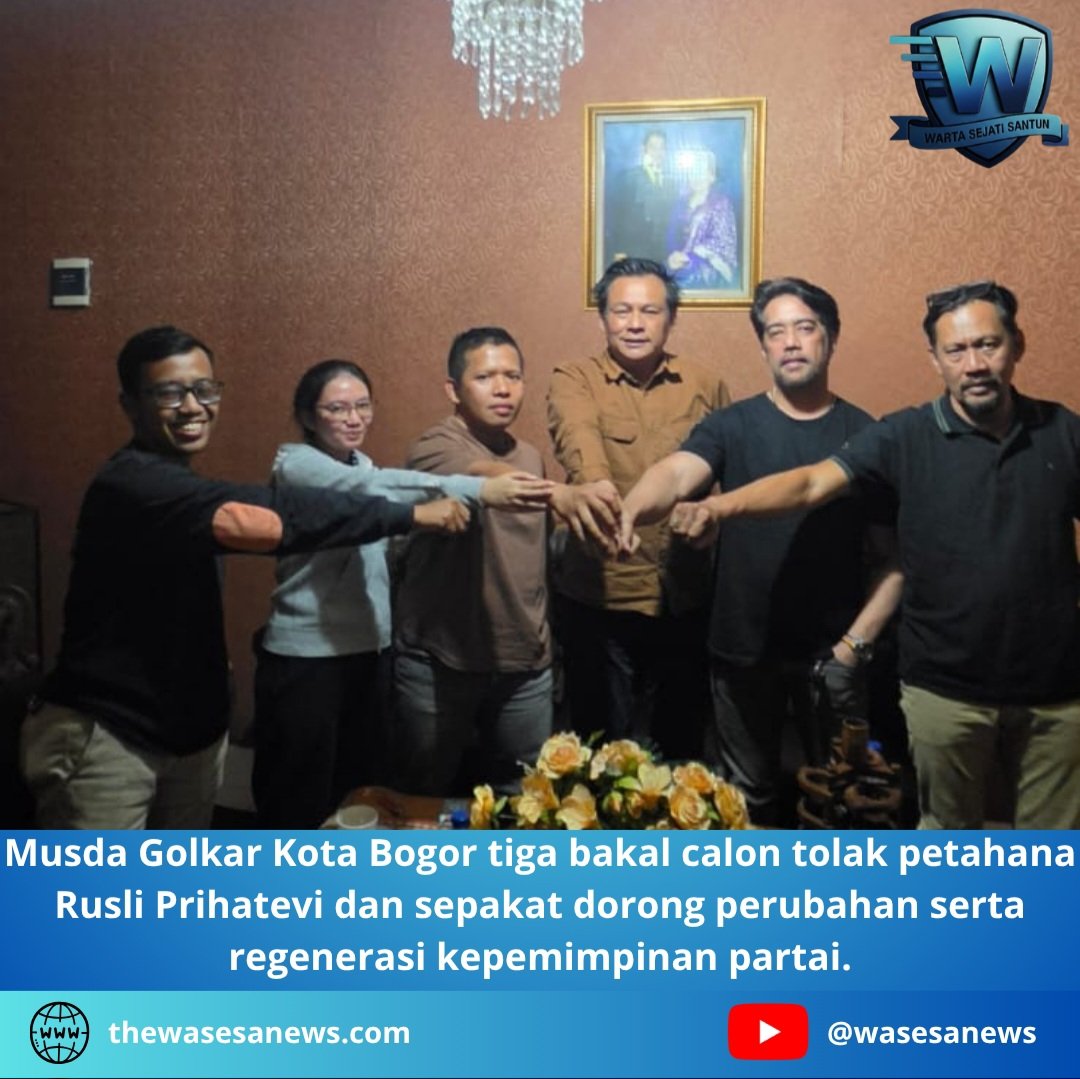 Musda Golkar Kota Bogor Tiga Bakal Calon Tolak Petahana. - thewasesanews.com