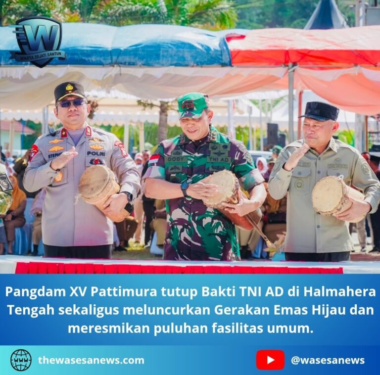 Pangdam XV Pattimura Tutup Bakti TNI AD di Halmahera Tengah. - thewasesanews.com