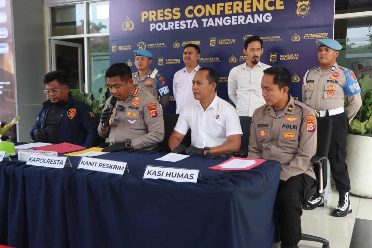 polresta tangerang tangkap lima pelaku pengeroyokan panongan. - thewasesanews.com