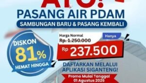perumda tirta benteng diskon 81 persen biaya pasang air pdam. - thewasesanews.com