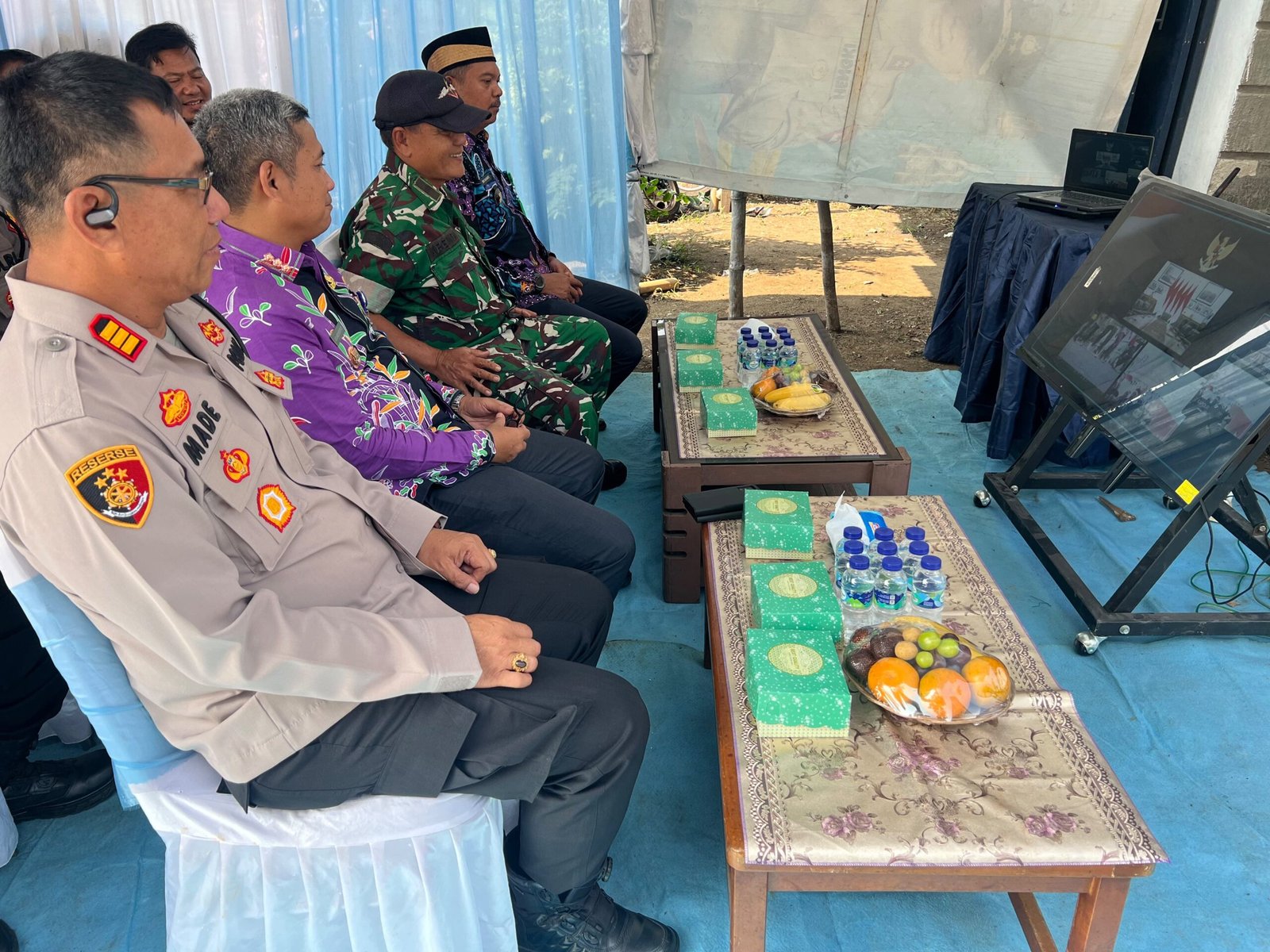 polsek tigaraksa hadiri peresmian jembatan merah putih. - thewasesanews.com
