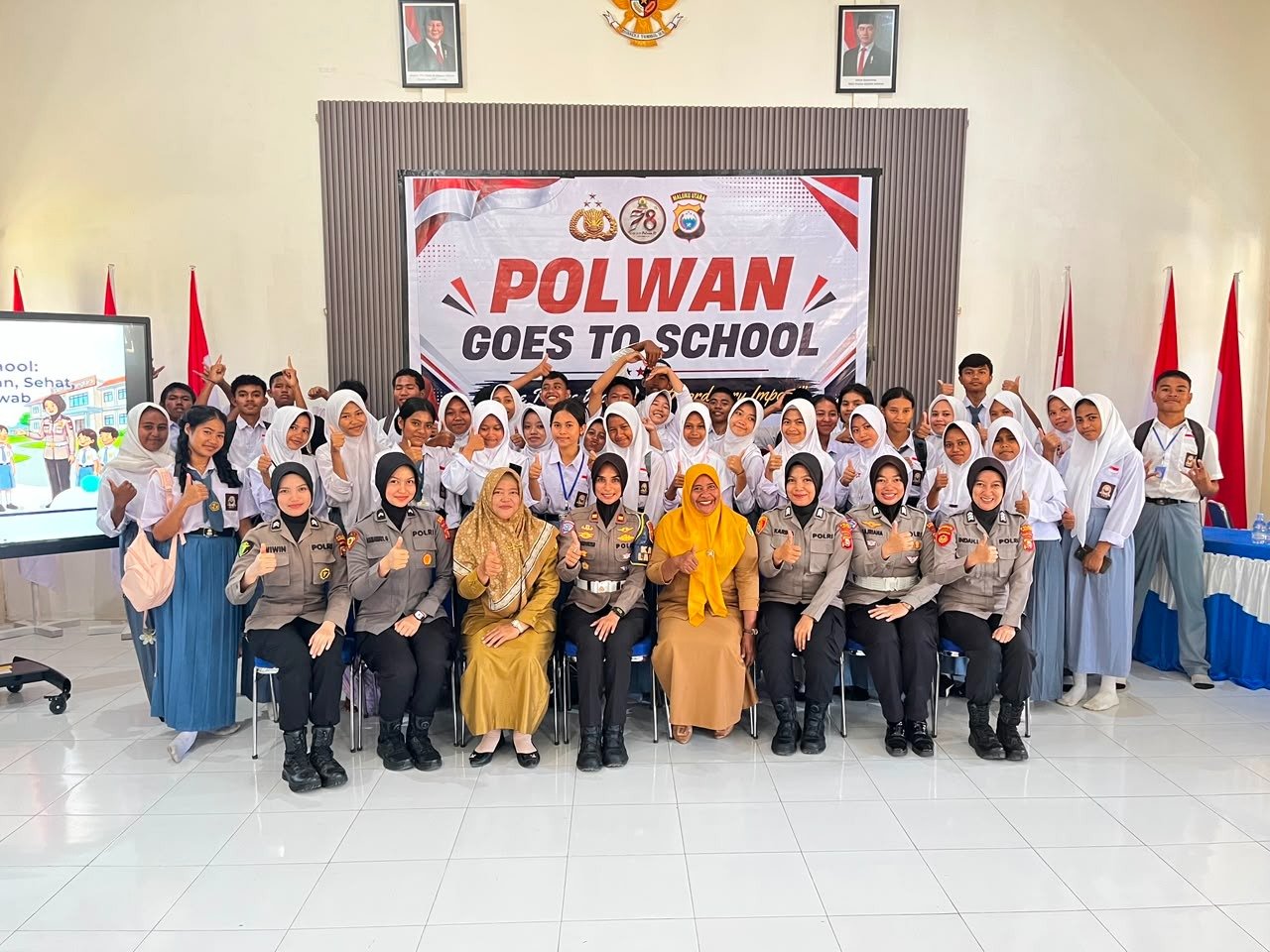 polwan polres halteng gelar goes to school. - thewasesanews.com