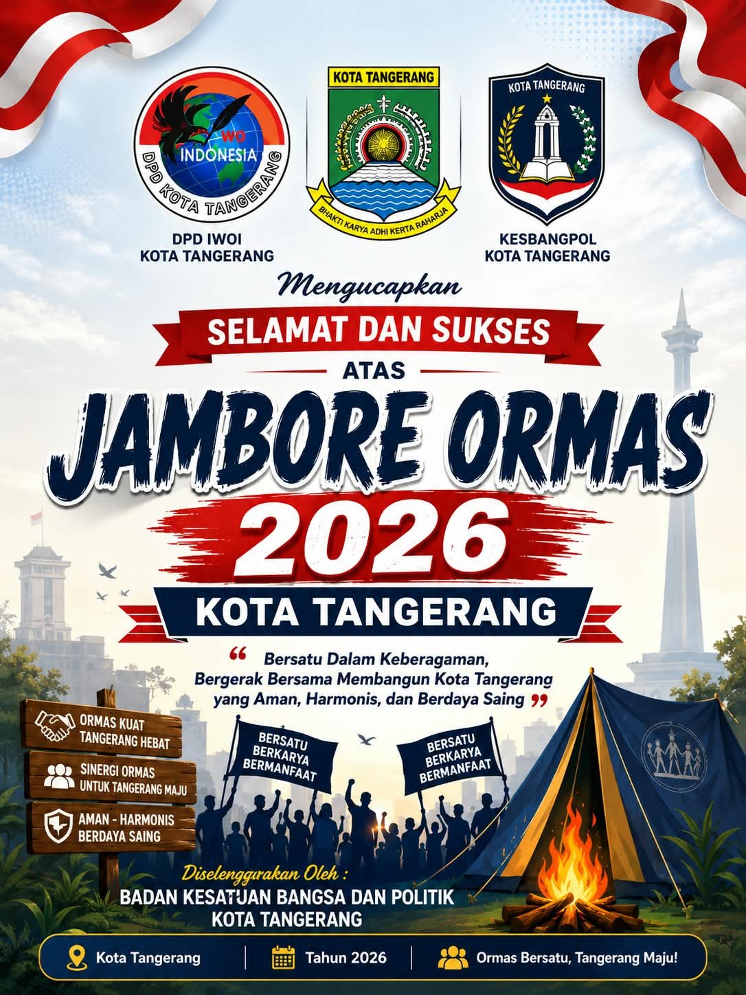 fwji korwil tangkot apresiasi jambore ormas. - thewasesanews.com