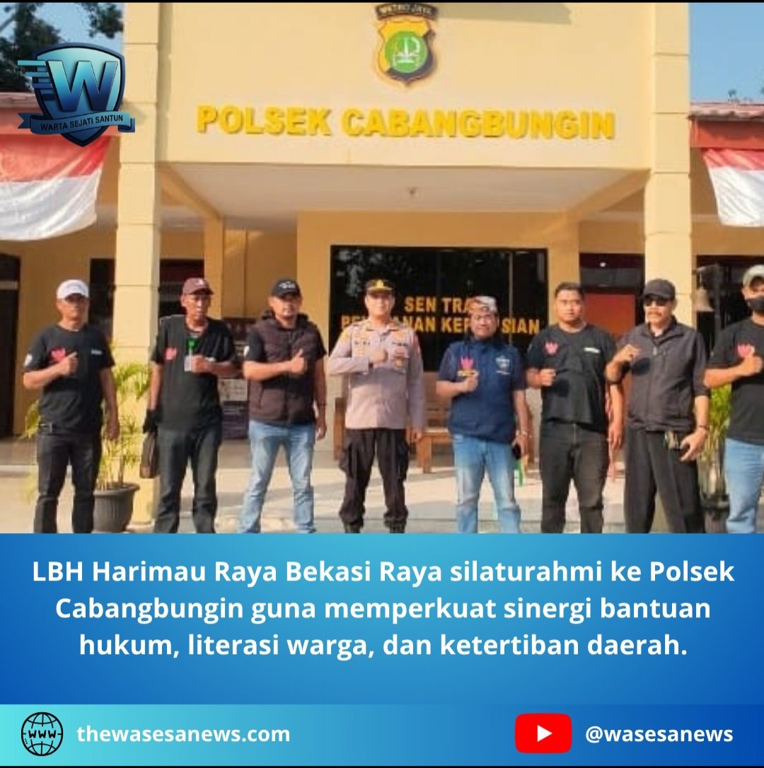 LBH Harimau Raya Bekasi Raya Silaturahmi ke Polsek Cabangbungin. - thewasesanews.com