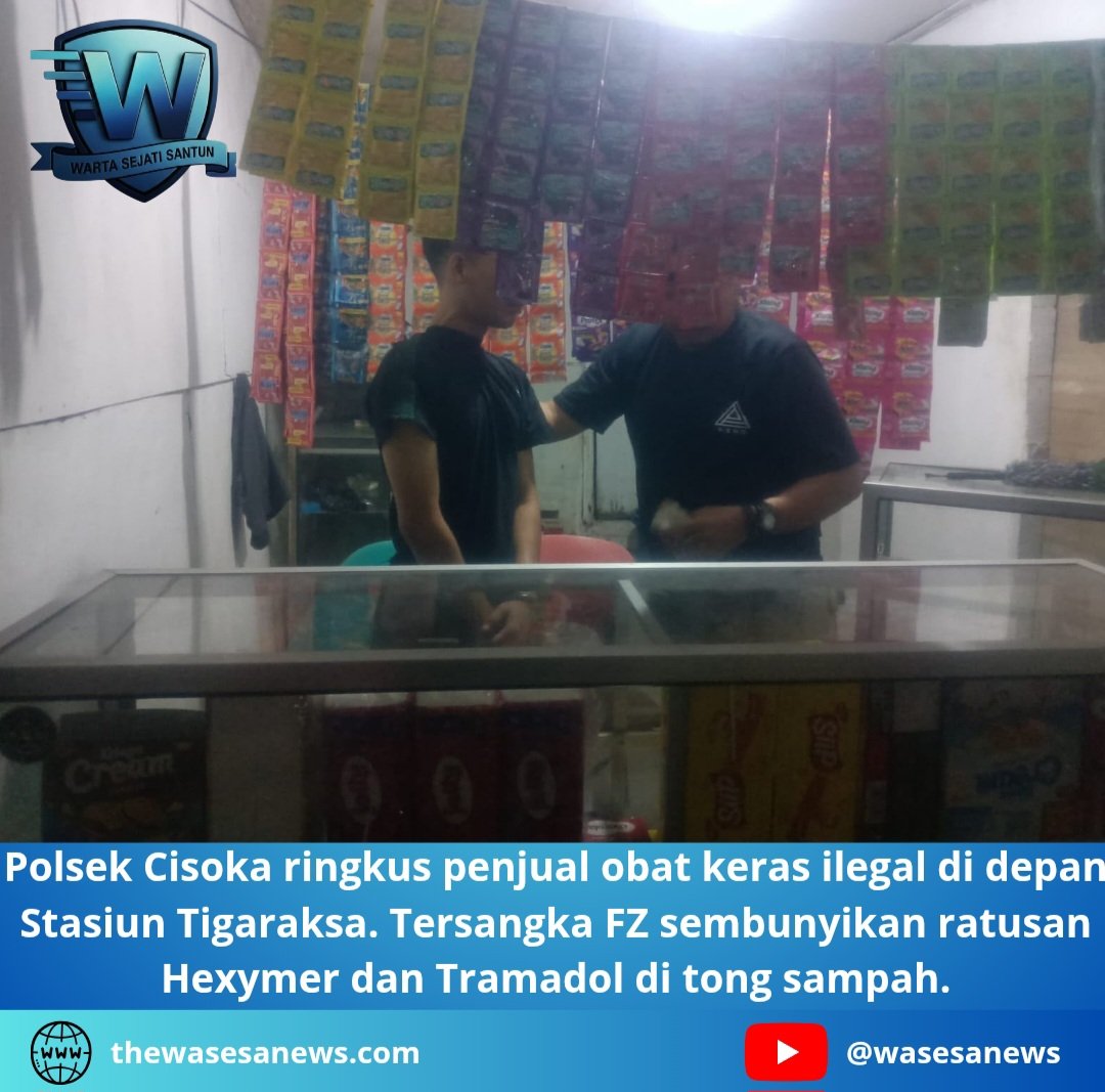 Polsek Cisoka Ringkus Penjual Obat Keras Ilegal. - thewasesanews.com